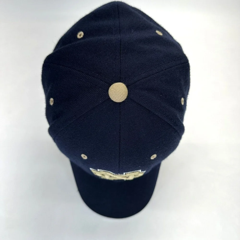 Zephyr The Z Hat Fighting Irish Notre Dame Fitted Hat 7 1/2 Blue‎ Embroidered